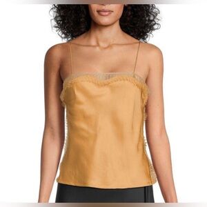 A. L.C. Squareneck Satin Cami Top